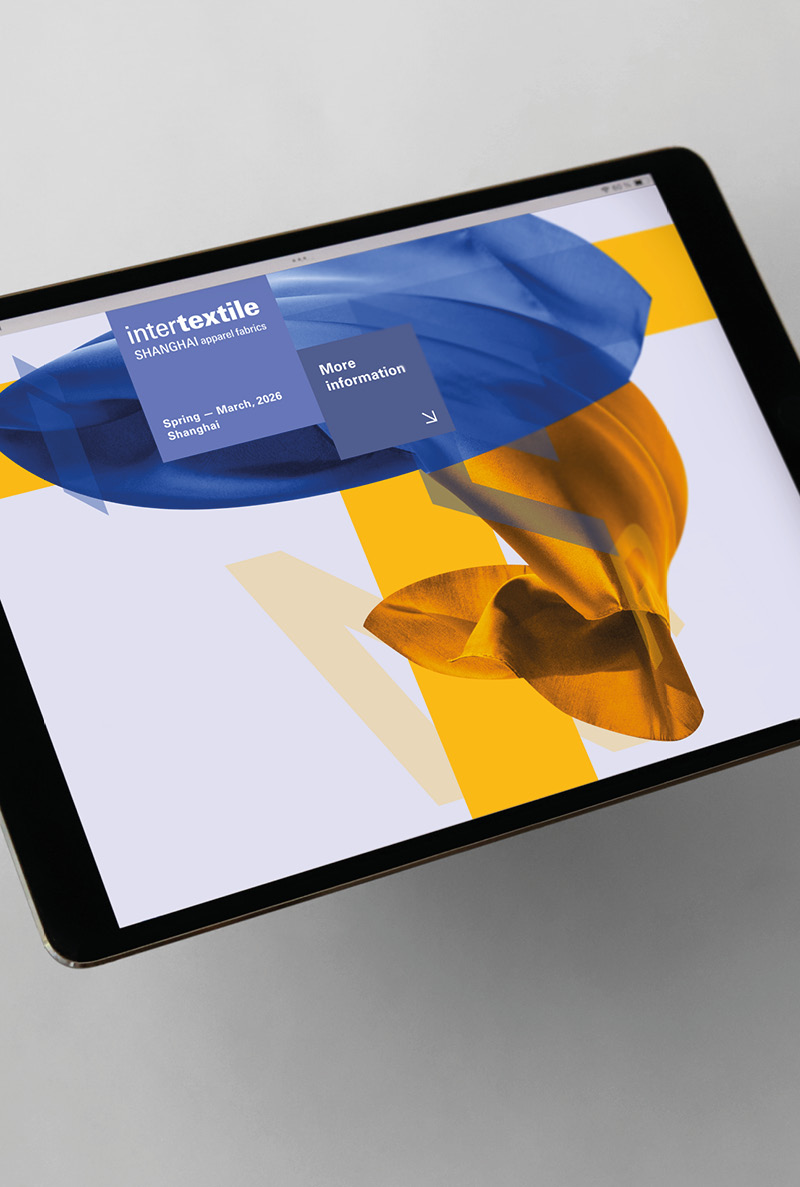 intertextile Shanghai Shenzhen Messe Frankfurt Hongkong Corporate Design Gestaltung Key Visual Art Direction Grafikdesign Kommunikationsdesign Typografie NECC