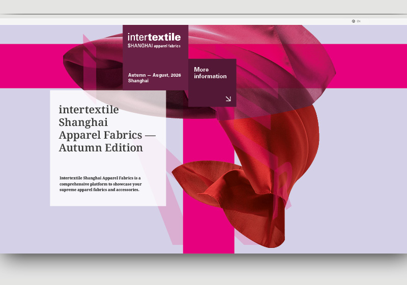 intertextile Shanghai Shenzhen Messe Frankfurt Hongkong Corporate Design Gestaltung Key Visual Art Direction Grafikdesign Kommunikationsdesign Typografie NECC