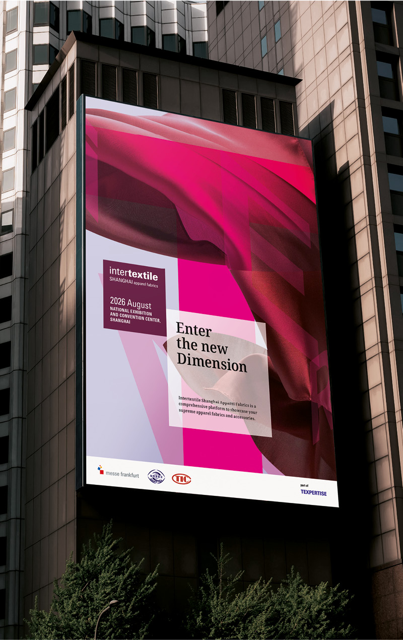 intertextile Shanghai Shenzhen Messe Frankfurt Hongkong Corporate Design Gestaltung Key Visual Art Direction Grafikdesign Kommunikationsdesign Typografie NECC