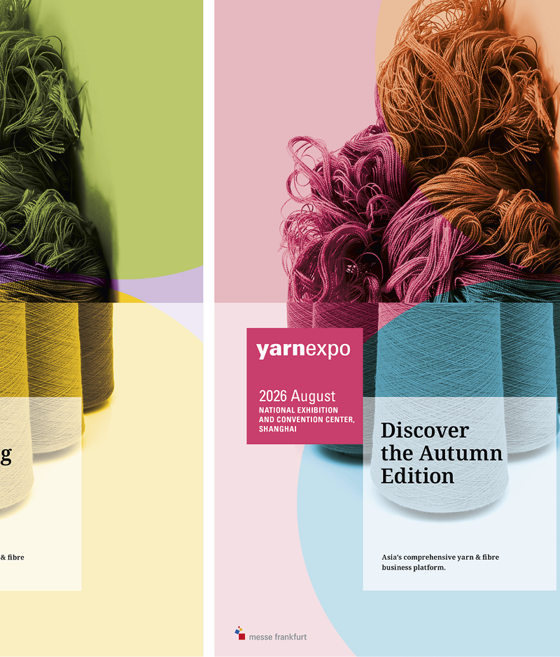 Yarn Expo Shanghai Shenzhen Messe Frankfurt Hongkong Saarbruecken Corporate Design Gestaltung Key Visual Art Direction Typografie Grafikdesign Kommunikationsdesign